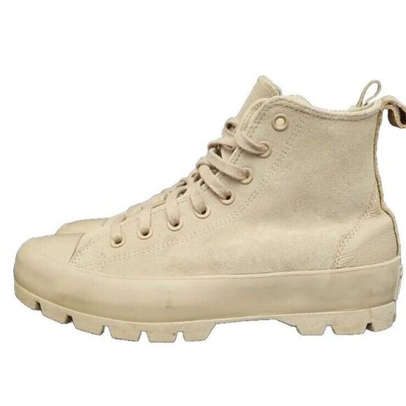 Converse Chuck Taylor All Star Lugged Platform Khaki Suede Women's Size 8.5 - Picture 1 of 8